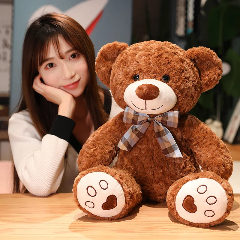 35/50/60CM Nette Klassische Teddybär Plüsch Spielzeug Kawaii Fliege Bär Plushie Kissen Gefüllte Weiche Puppen für Kinder Mädchen Liebhaber Geschenke – Detail 18