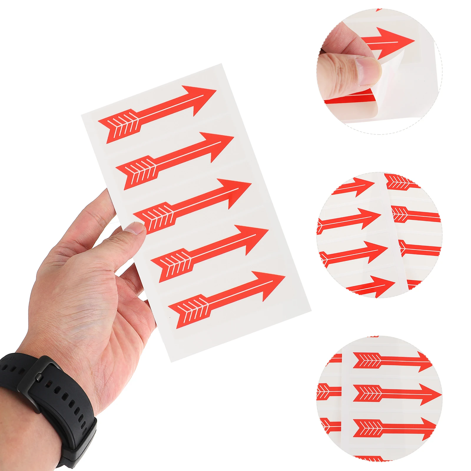 10 Pcs Arrow Indicator Sticker Decal Direction Signs Pipeline Warning Safety Traffic Equipment PP Material Practical
