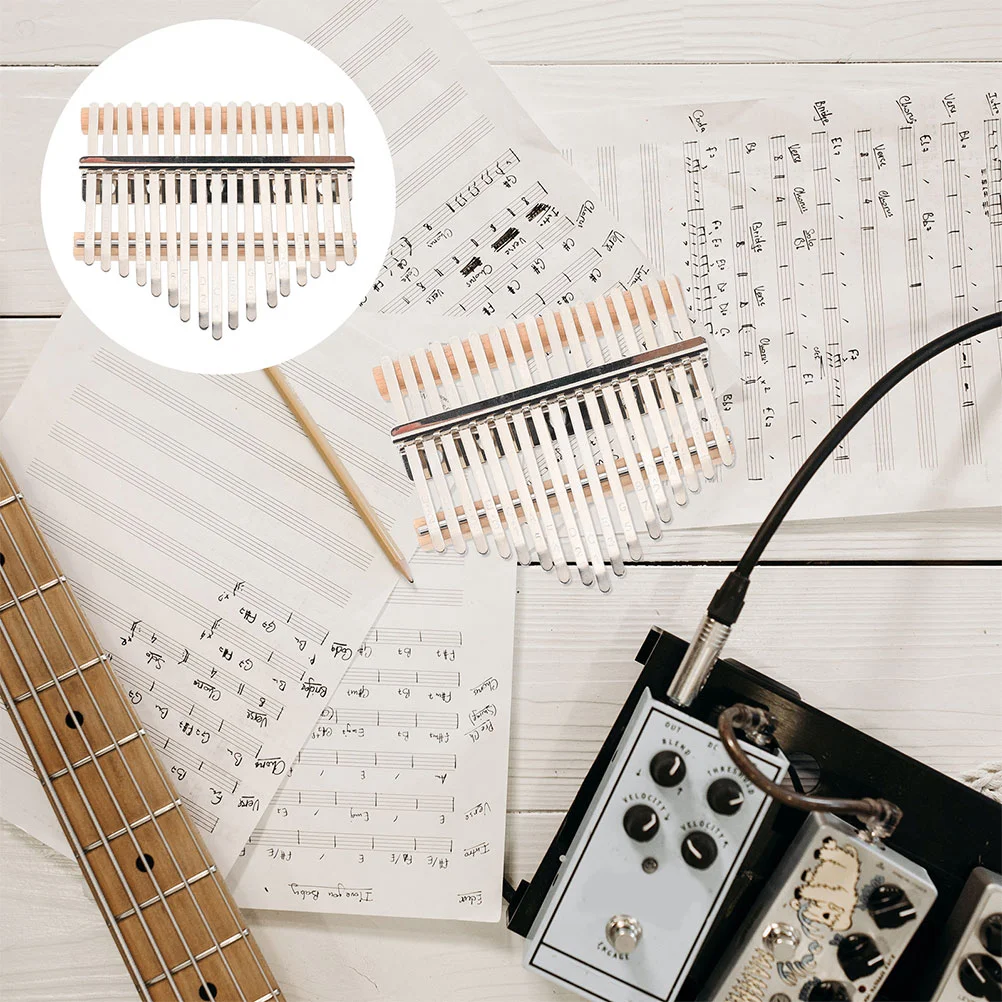 

2 Set Thumb Piano Key Accessories 8 Tone Cards Materials Easy Assembly Tuning Kit Musical Instruments Small Hand
