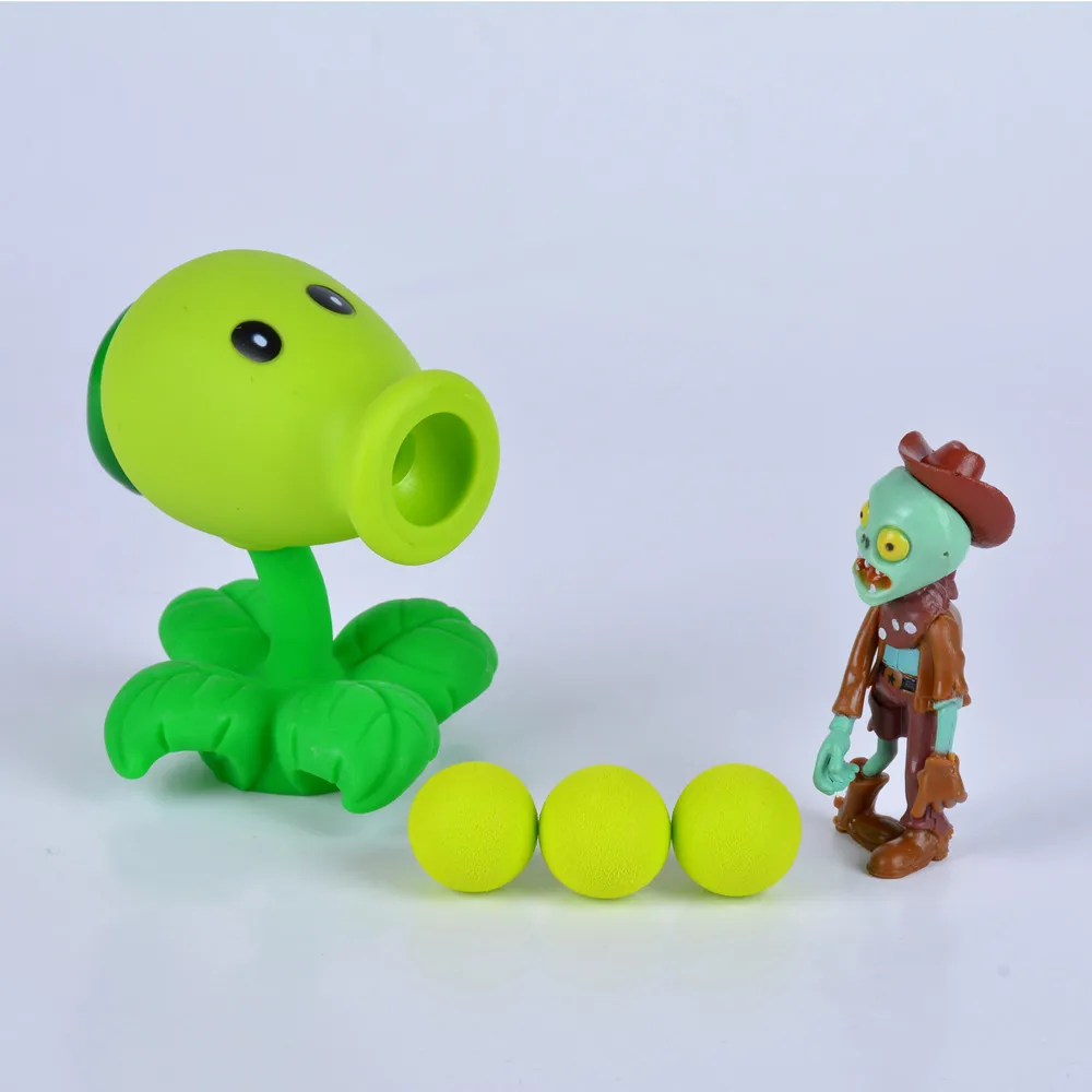 Plants vs Zombie Peashooter PVC Action anime Figure Model Toy Gifts Toys For Children High Quality launch plants toy