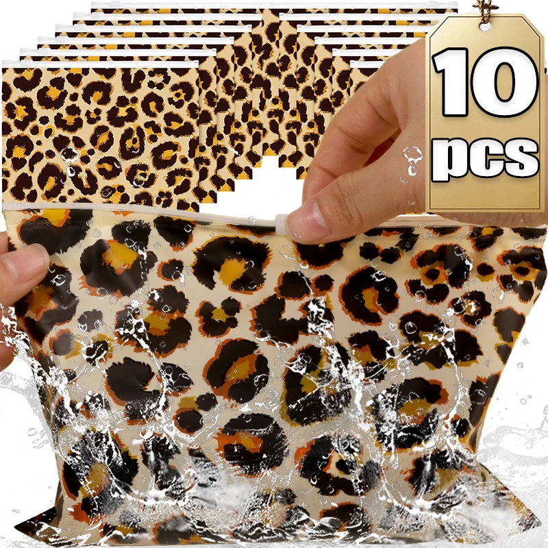 Leopard Print Waterproof Storage Bag Easy Maintenance Bathroom Toiletry Makeup Rectangle Pouch Women Long Term Use Cosmetic Bags