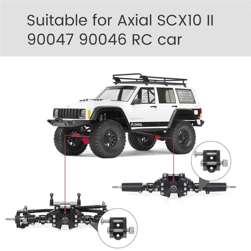 2PCS Metal Shock Absorber Mount Seat RC Upgrade Parts for AXIAL SCX10 II 90046 90047 RC Crawler Car Truck