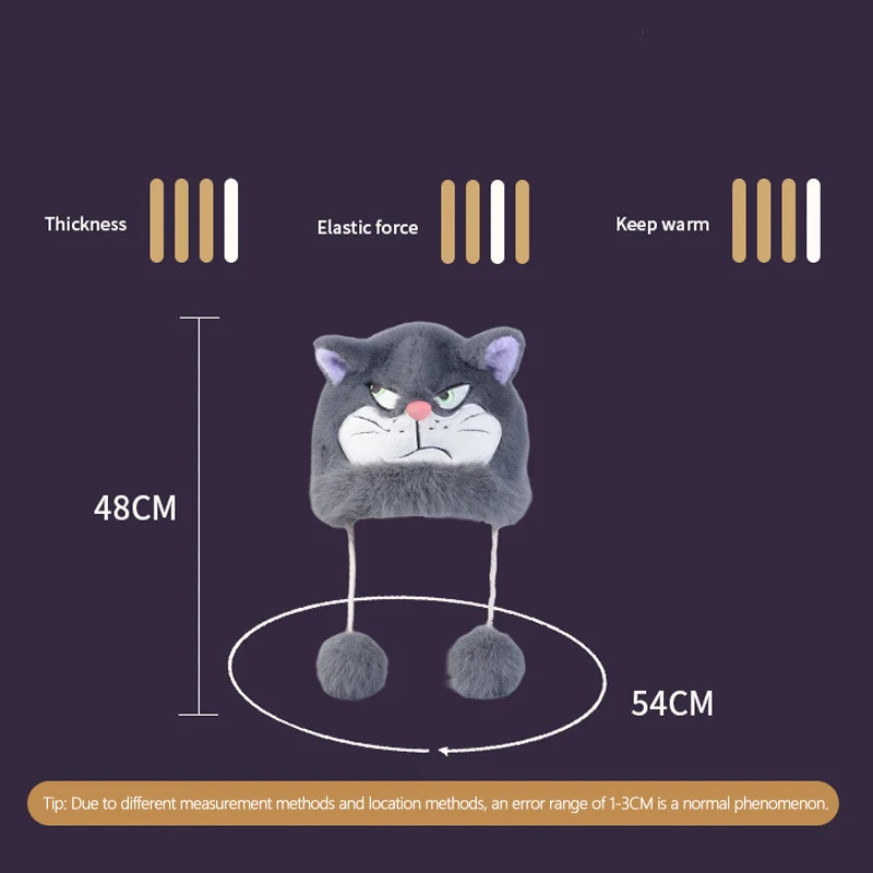 قبعة قطيفة لحماية الأذن من ديزني لوسيفر للنساء ، كرتون لطيف ، دافئ ، مقاوم للرياح ، الفتيات ، هدية عيد ميلاد ، شتاء