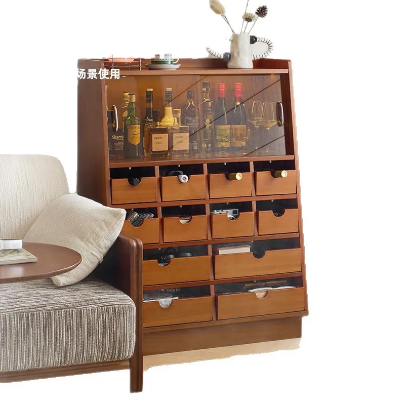 Medieval dining side cabinet against the wall integrated locker, living room locker, kitchen cabinet