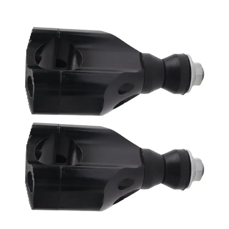 AB59-Handlebar Mount Clamps 11/8 Inch 28Mm 2PCS CNC Aluminium Riser Black For Motorcycle