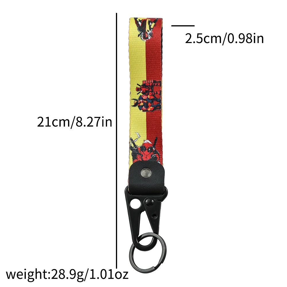 Marvel Deadpool & Wolverine Lanyard Neck Strap Keychain for Pendant Key ID Badge Holder Key Ring Cord Hang Rope Lariat