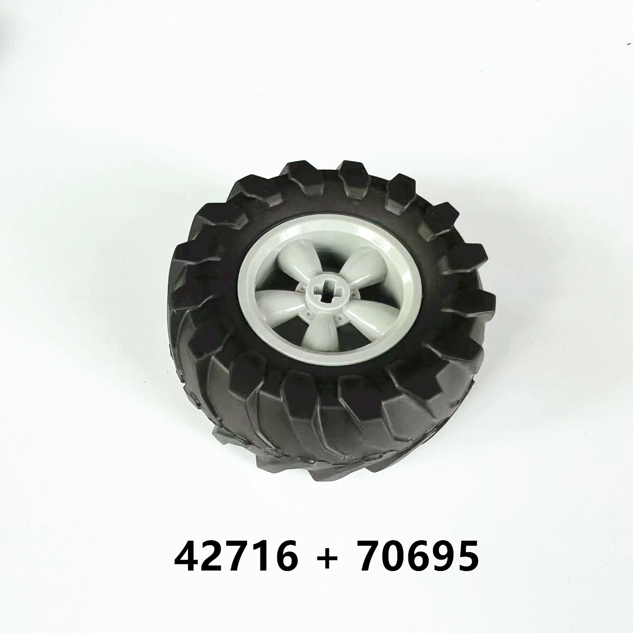 Rainbow Pig MOC Parts Wheel 42716 + Tire 44309 15413 55976 70695 Compatible Bricks DIY Building Blocks Particle Kid Toy Gift