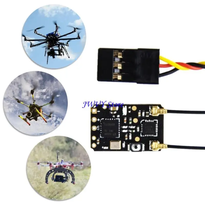 573A High Performances R81 V2 8 Channel Receiver Supports D8 D16 SFHSS Formats For FPV Racing