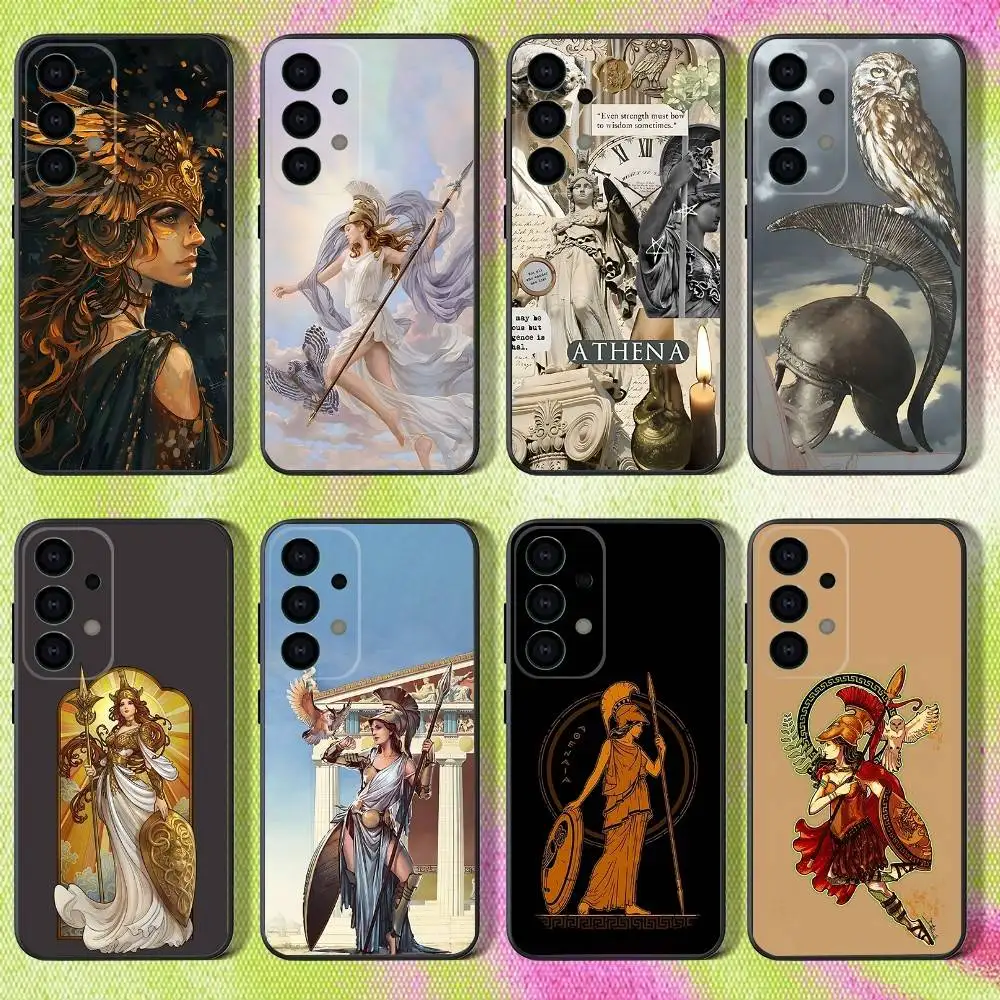 

Phone Case For Samsung S25,S24,S21,S22,S23,S30,Ultra,S20,Plus,Fe,Lite,Note,10,9,Abstract Greek Mythology Athena 5G Black Cover