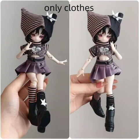 Винтажный готический костюм для куклы OB11