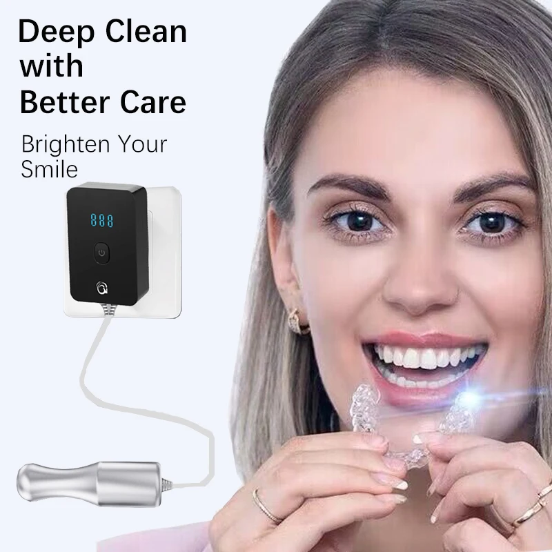 Dental ultrasonic cleaner mini denture cleaning machine orthodontic retainer cleaning ultrasonic high-power 100W