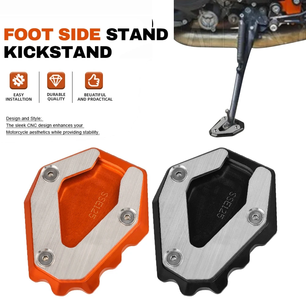 Motorcycle Kickstand Extension Foot Side Stand Enlarger Pad Support Plate FOR 1290 Super Duke GT 2019 2020 2021 2022 2023 2024