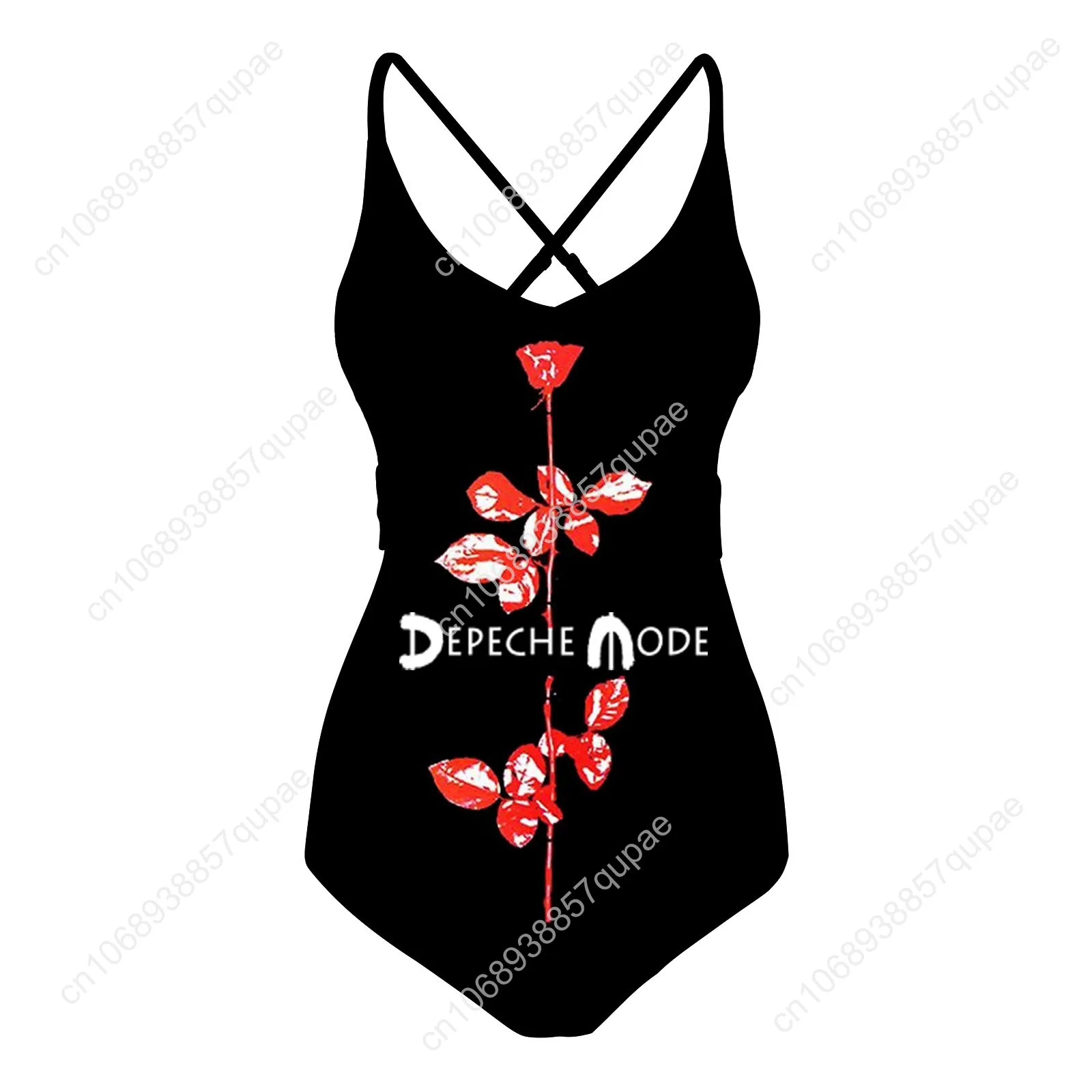

Depeche Mode Rock Band Swimsuit Womens Sling Swimsuits Sexy Swimwear Pool Party Beach Bikini Summer Holiday Bathing Suits