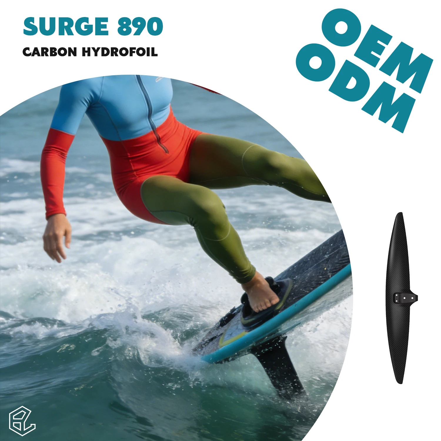 MSAxis Surge 890 Surge 950  1010  780 Front Wing High Modulus Carbon Hydrofoil for Lakes & Rivers Wind/Parawing Surfin