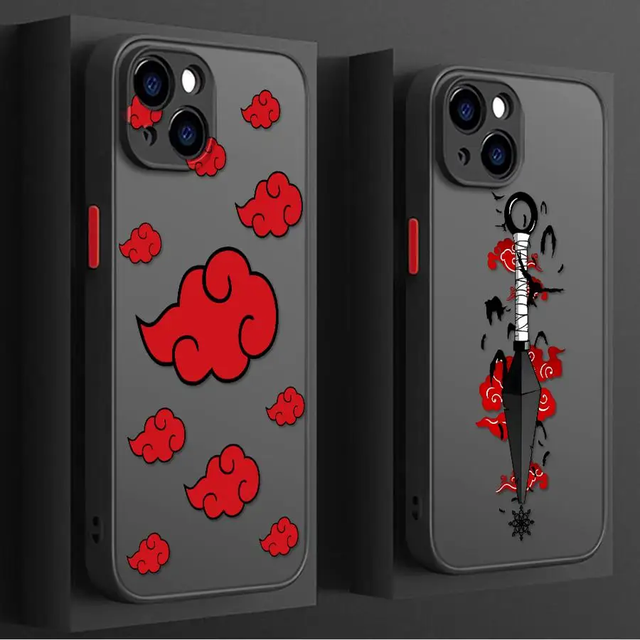 Coole Anime Akatsuki-Naruto Handyhülle für iPhone 17e 17 16e 16 15 14 13 12 11 Mini Pro Air Max X XSMax Plus Matte Transparente Hülle