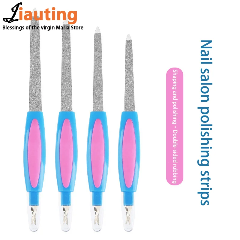 2in1 Dode Huid Verwijderaar Vingernagel Vijl Nail Art Vork Cuticula Remover Tper Pusher Trimmer Metalen Pedicure Nagels Zorg Nagelgereedschap