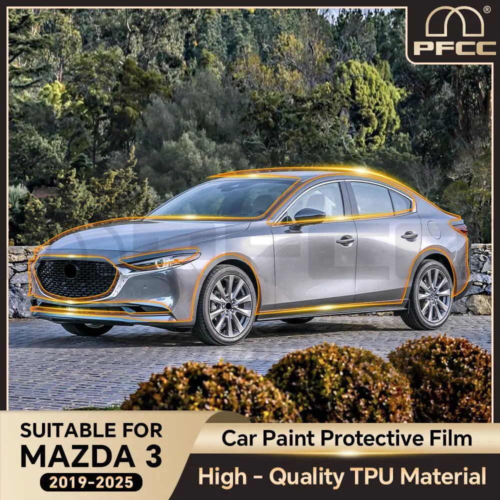 

Paint Protection Film Self-Healing Bra PPF Body Sticker Accessories Anti-Scratch Resistant For Mazda 3 2019 2020 2021 2022-2025