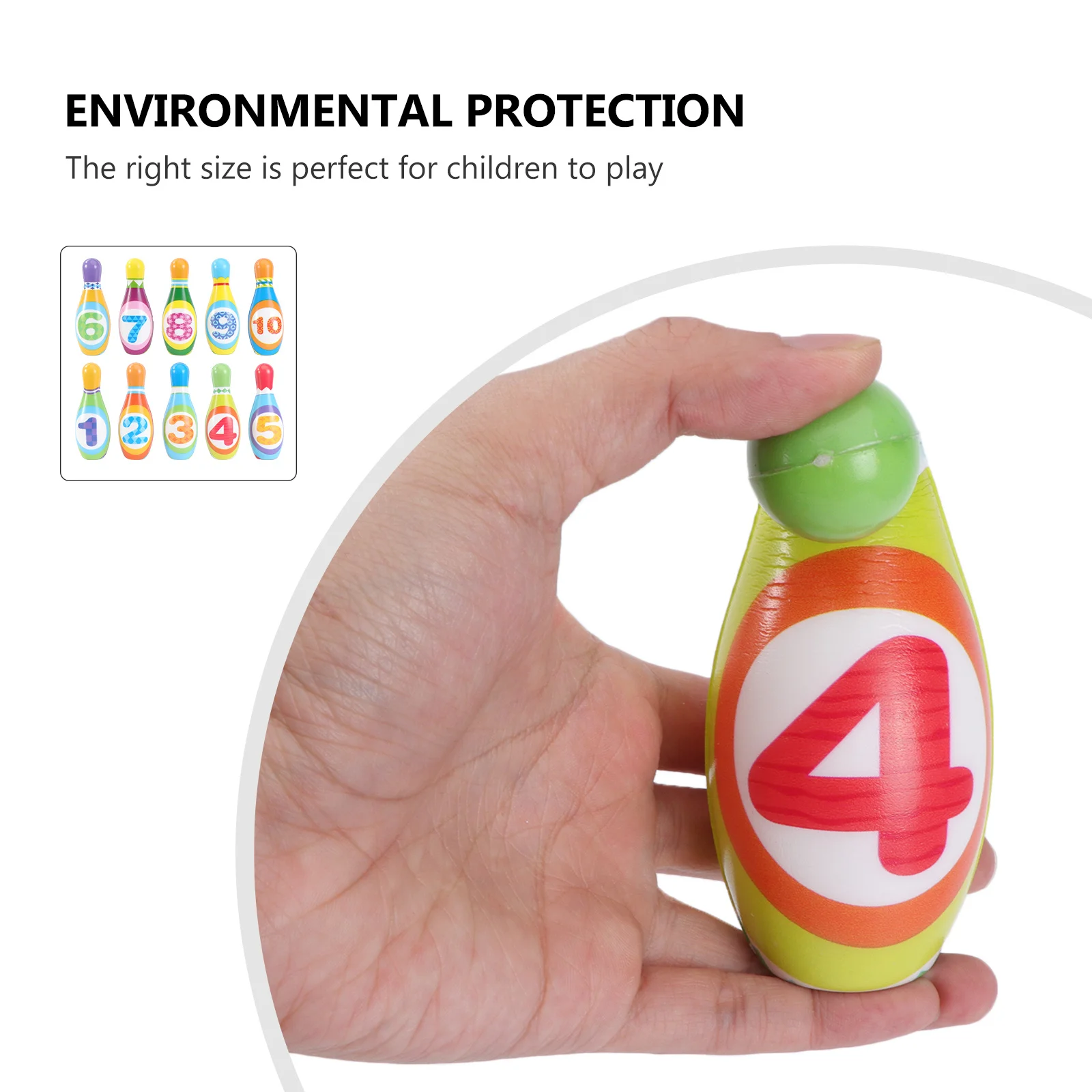 

Solid Small Colorful Bowling Set Educational Development Interactive Playthings Outdoor Bowling