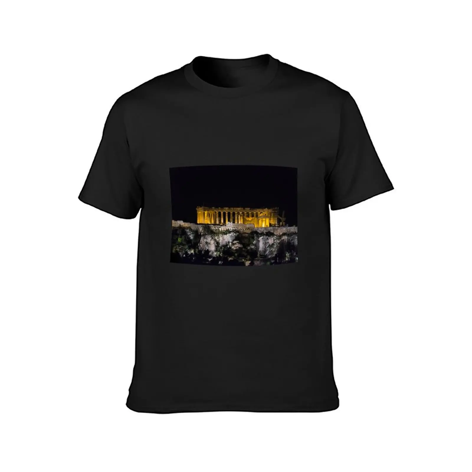 Tha Parthenon at Night T-Shirt korean fashion sublime vintage clothes for men