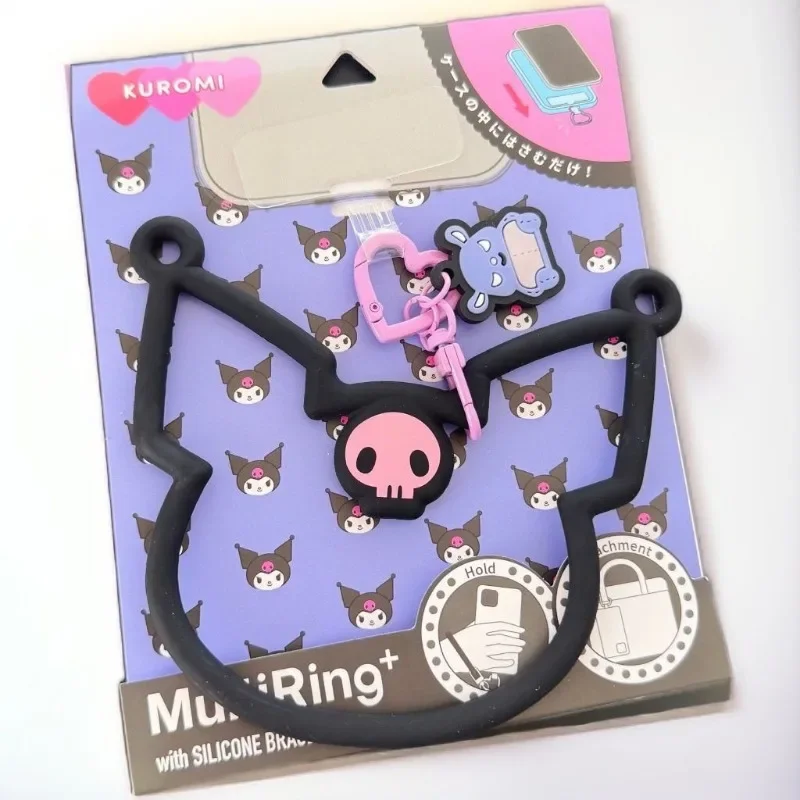 جديد بلدي ميلودي كورومي مرحبا كيتي أنيمي الطرفية الكرتون لطيف الهاتف المحمول مشبك عالية القيمة حلقة سيليكون مكافحة خسر المفاتيح