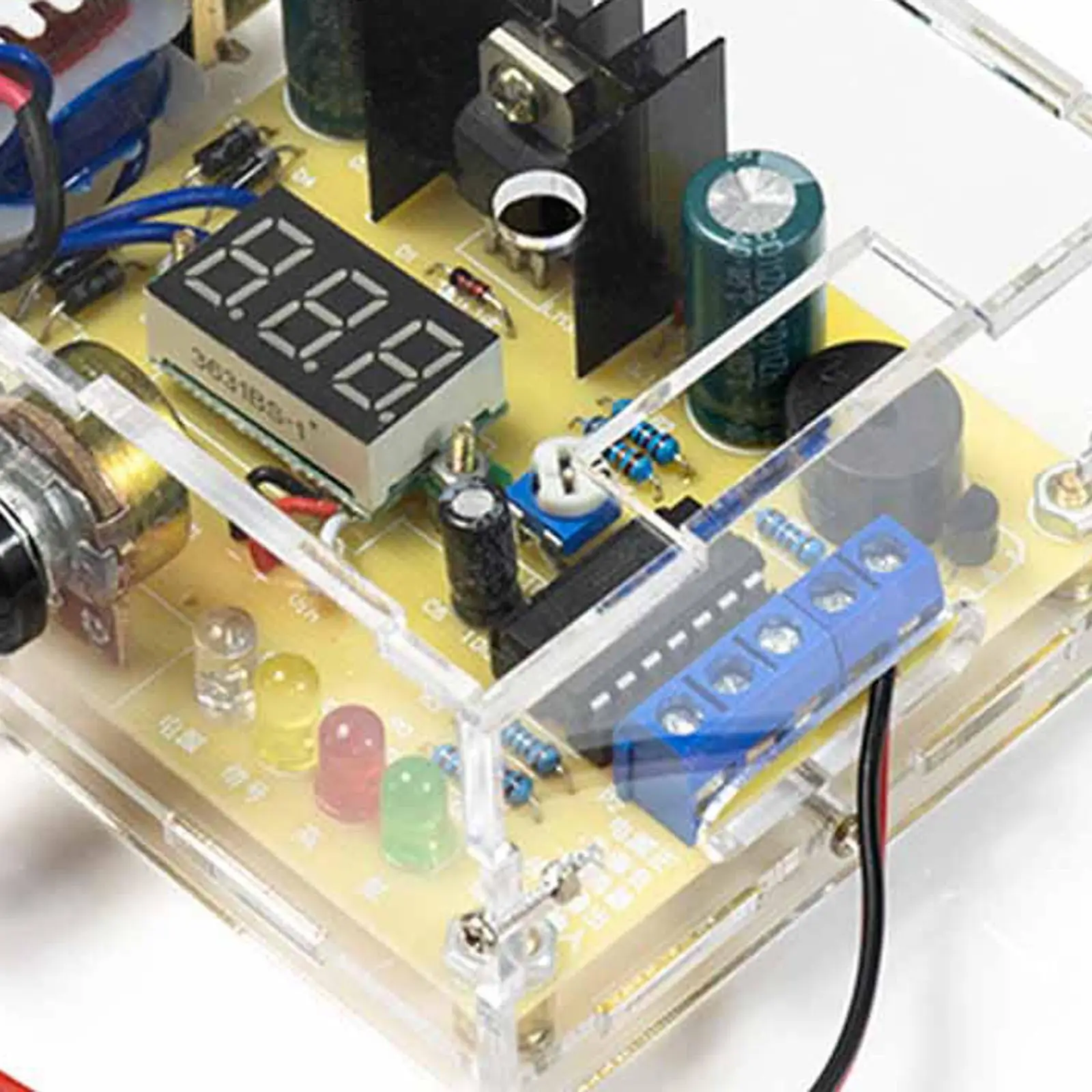 DIY Electronic Components Power Supply Board LM317 Adjustable Regulator 110V to 1.2 12V Compact PC for Workshop Practice
