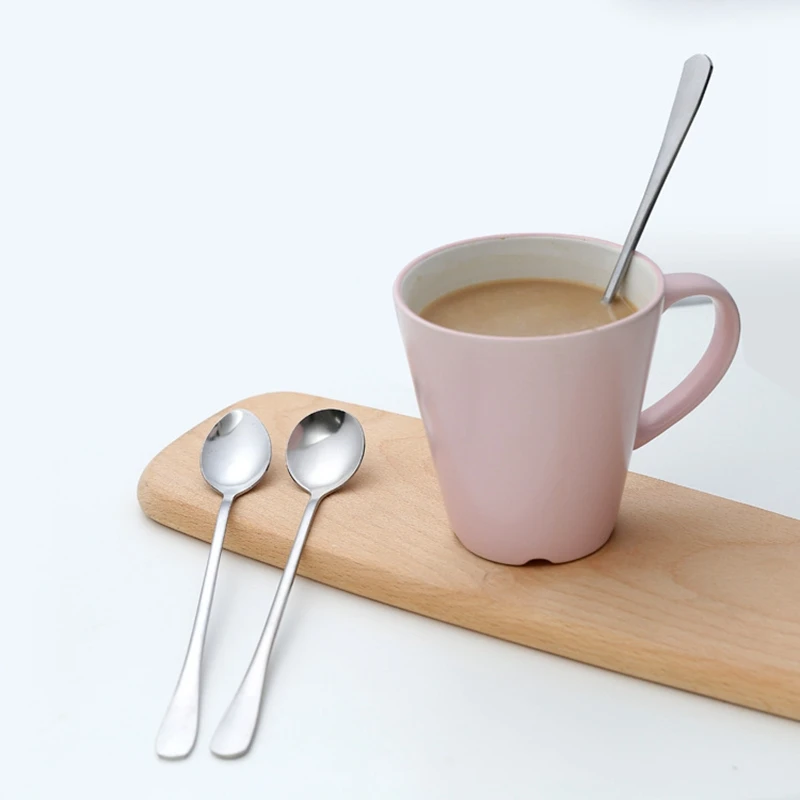 

Long Handle Spoons New 1Pc Long Handle Stainless Steel Tea Coffee Spoon Cocktail Ice Cream Spoon Spoons Cutlery Round Head