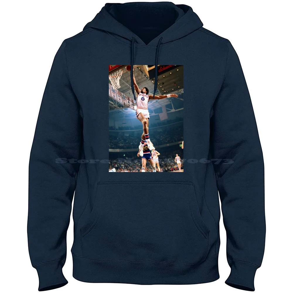 Dr J , Dr J Cradle 100% Cotton Hoodie T Shirt Mvp 2022 Sport Julius Erving Dr J Cradle Against The The Baby 1974 Dr J Best