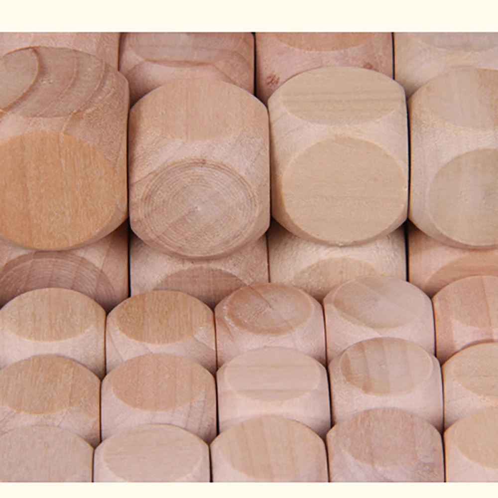

for Children Board Game Family 20mm Engraving D6 Dice Wood Dice Blank Dice Wood Cube Dices 6 Sided