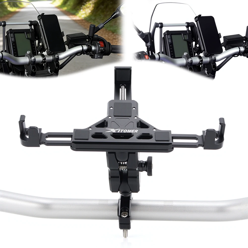 

Крепление для телефона на руль мотоцикла, полностью алюминиевый держатель для телефона с ЧПУ, кронштейн для телефона с быстрым автоматическим замком 1s, антивибрационное крепление для велосипеда