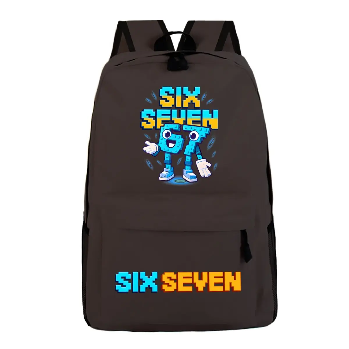 Zaino Six Seven Borsa a tracolla da gioco con grafica italiana Brainrot con stampa dorata Meme Zaino per cartoni animati per ragazza ragazzo moda adolescente