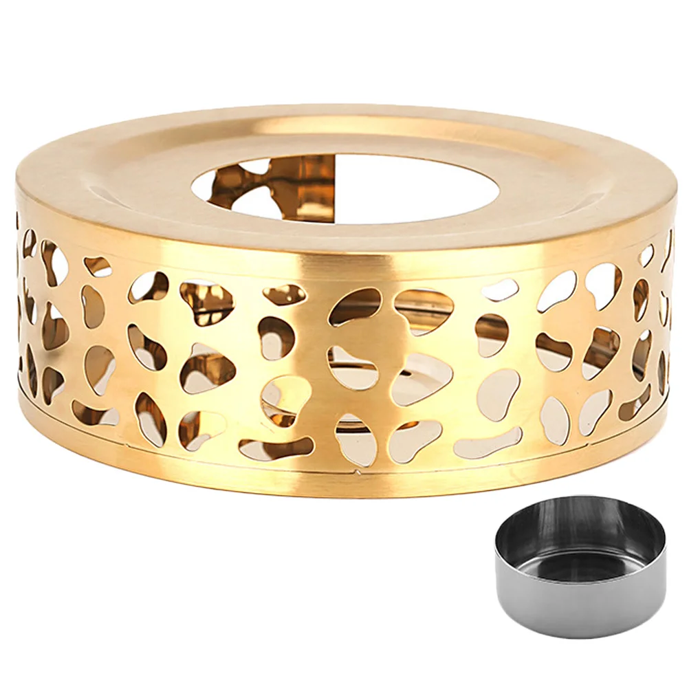 

Stainless Steel Heating Base Heater Coffee Tea Warmer for Teapot Light Warming with Tealight Holder Make