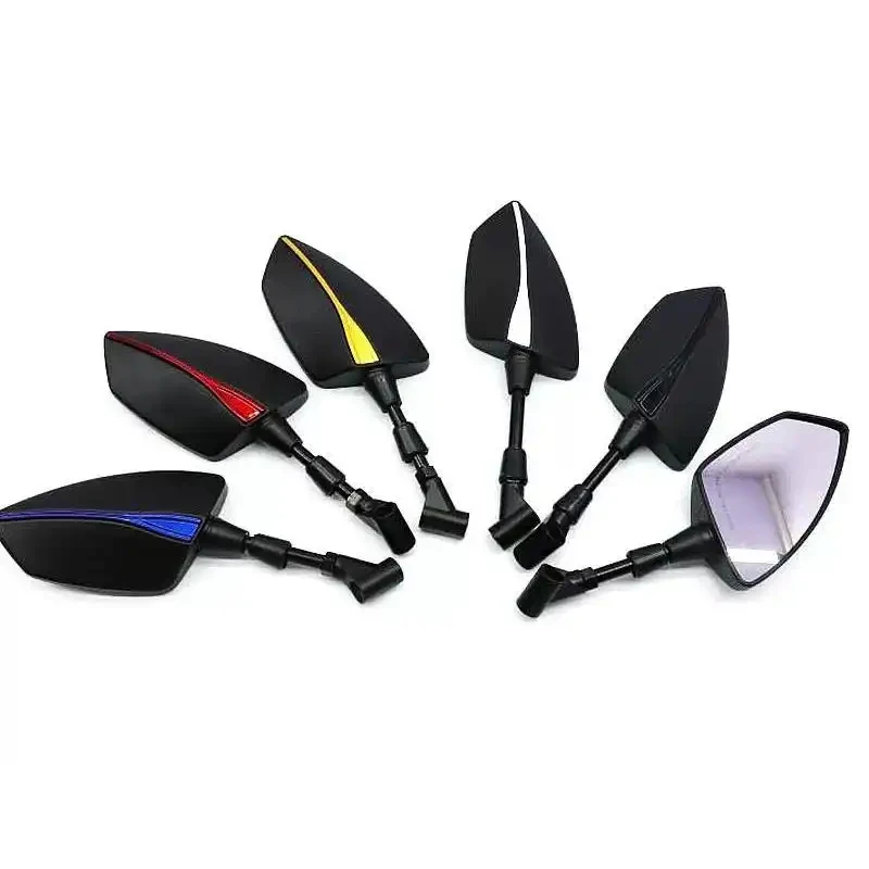 Universal Motorcycle Rearview Mirror Wide Angle Convex HD Mirror ABS Shell Anti-glare Side Mirror For Scooter Moped Cruiser Dirt