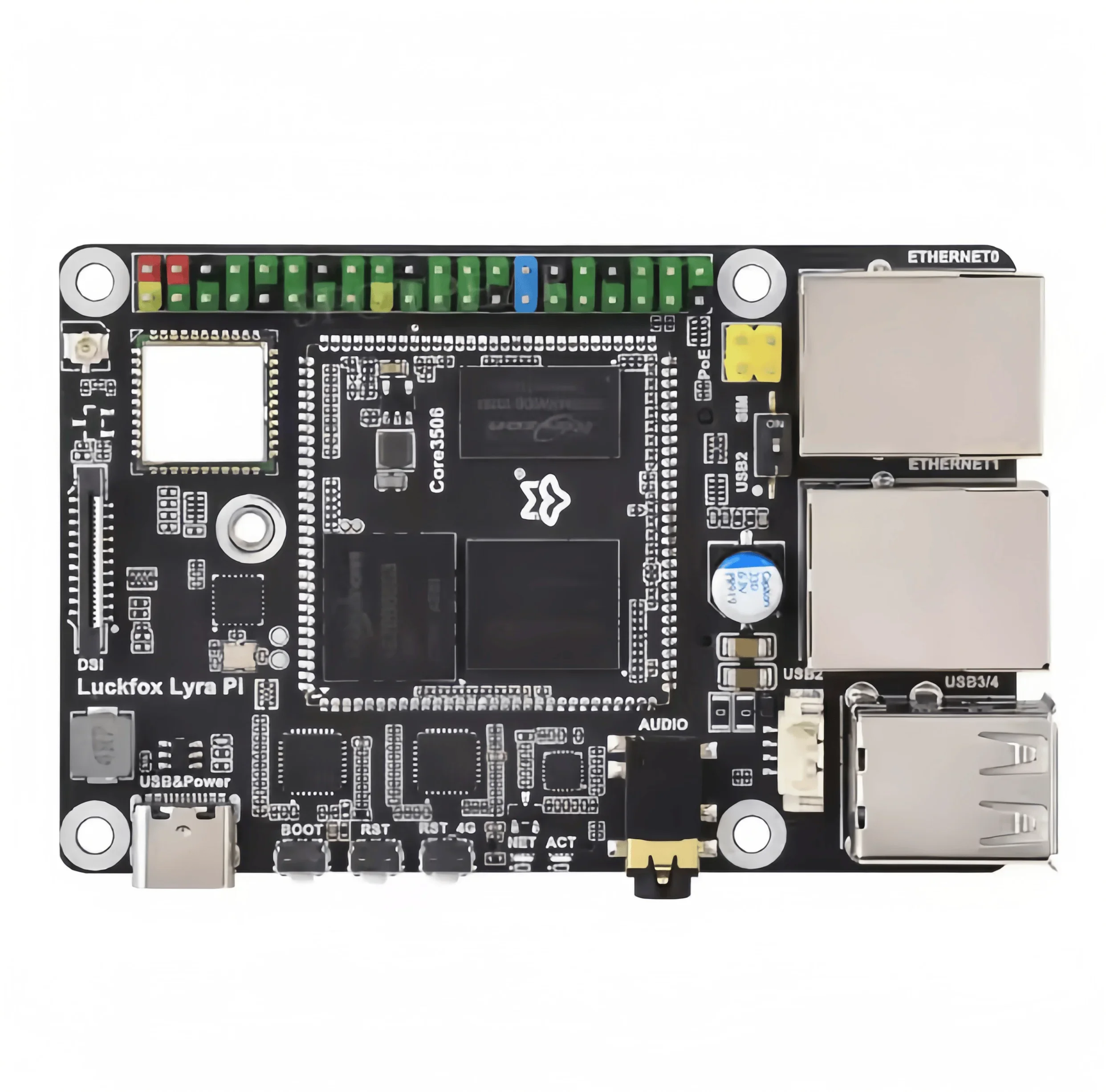 VivaCLuckfox Lyra Pi RK3506 Linux Development Board MIPI/DSI Display WIFI6/4G