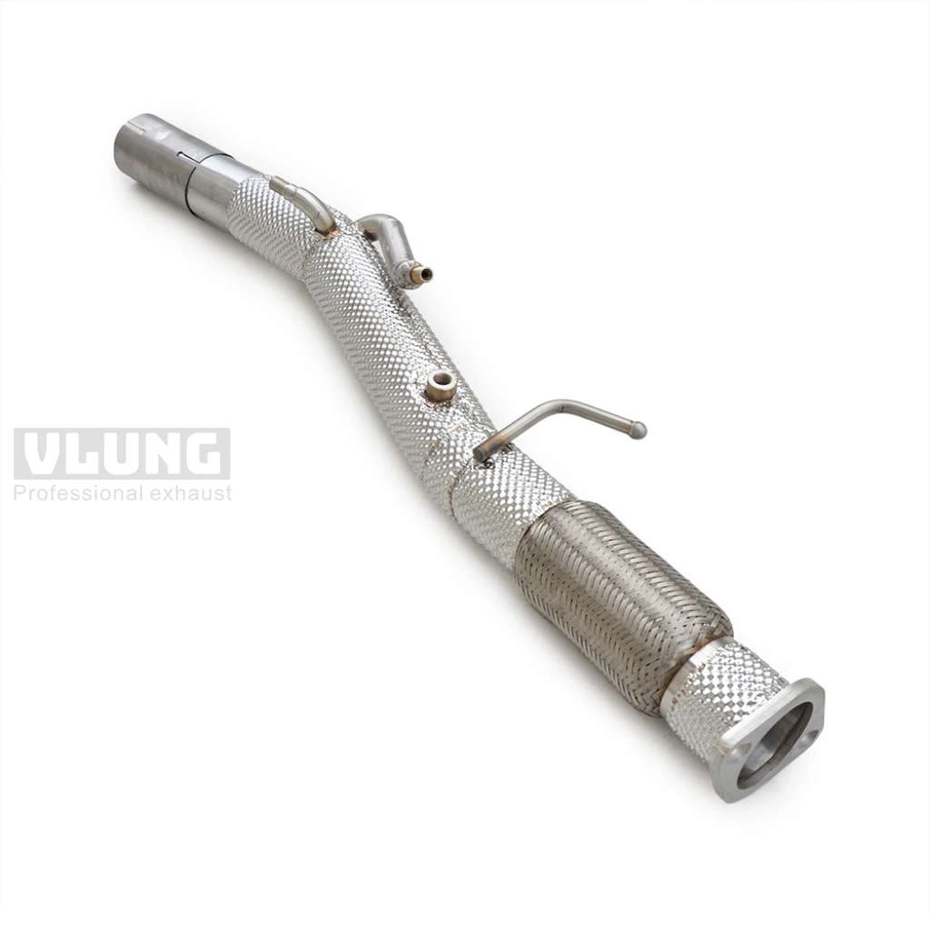 High Flow Straight Through Exhaust Front Pipe For Mercedes AMG A35 CLA35 GLB35 2.0T 2019-2026 OPF/GPF Removal Pipe
