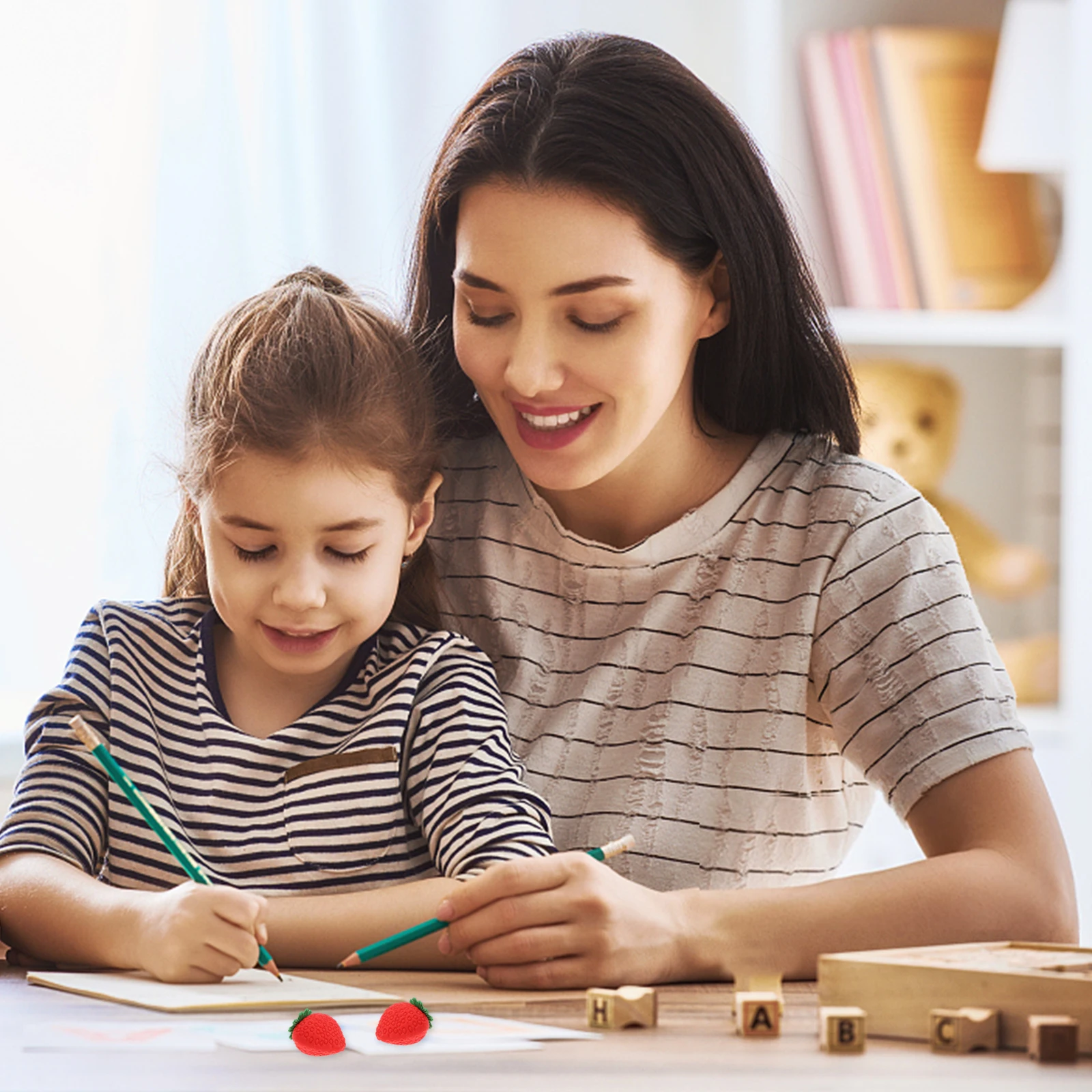 40 шт. мини-ластики в форме фруктов, портативный многофункциональный ластик для карандашей для классной комнаты, офиса, студенческие принадлежности, износостойкие