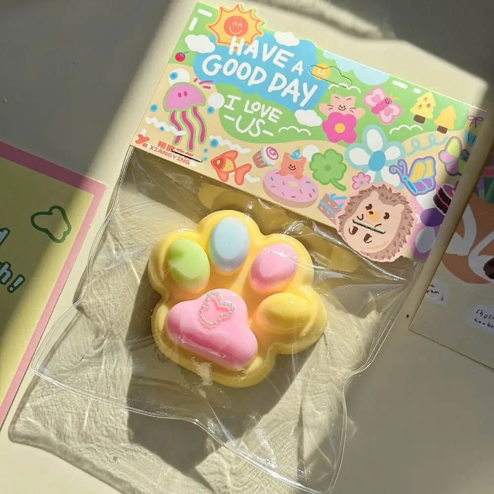 Ciekawa miękka łapa kota zabawka do ściskania silikonowa 3D Cartoon Fidget Toy śliczne TPR łapa kota szczypta zabawka dla dzieci