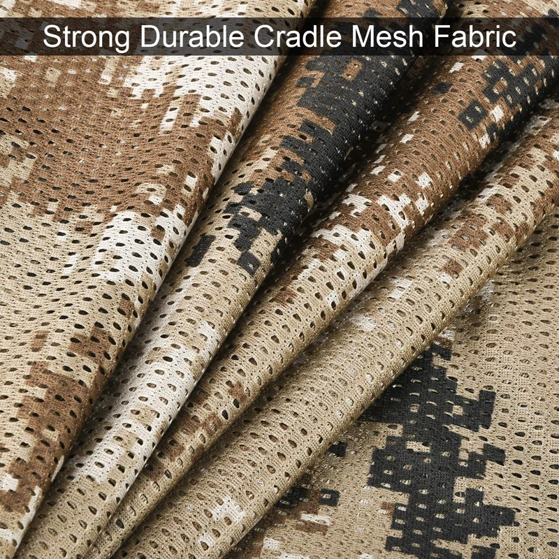 Welead 75D Camo Burlap Thin Hole Camouflage Net Hunting Jungle Mesh Fabric Hide Garden Shade Outdoor Awning Car Covers
