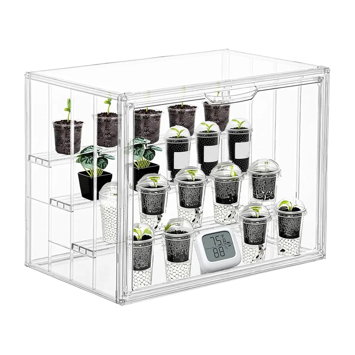 A20I Clear Mini Greenhouse Indoor, Portable Tabletop Green House for Plant Grow Warmer and Home Gardening Display