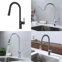 360 Degree Rotatable Multifunctional Stream Sprayer Pull Out Kitchen Faucet Single Holder Zinc Alloy Sink Mixer Tap With Hose