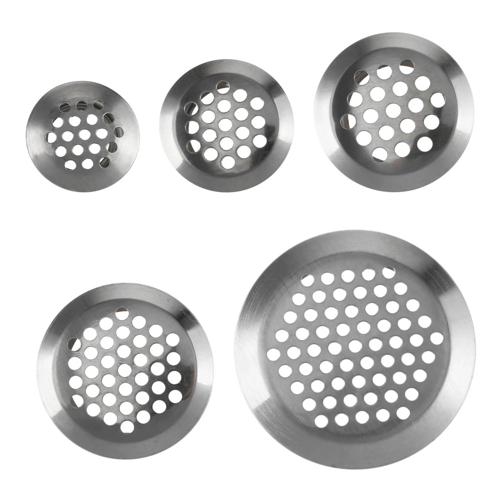 

10Pcs Stainless Steel Circle Air Vent Grille Cover Wardrobe Cupboard Cabinet Mesh Hole Ventilation Plugs 19/25/29/35/53mm