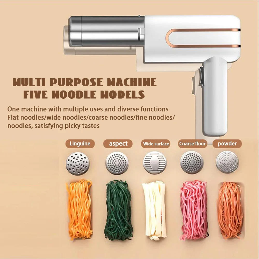 Lixadeira de massa portátil multifuncional, elétrica, portátil, viagem, cozinha, fácil limpeza, adequada para cozinhas domésticas