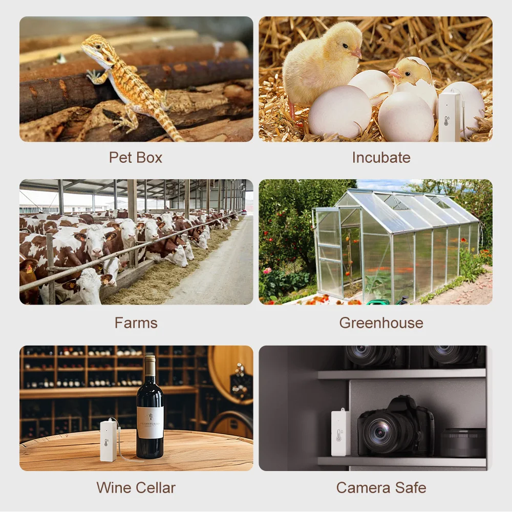 Tuya zigbee wifi sensor de umidade temperatura higrômetro interno app controle remoto funciona com google casa casa inteligente