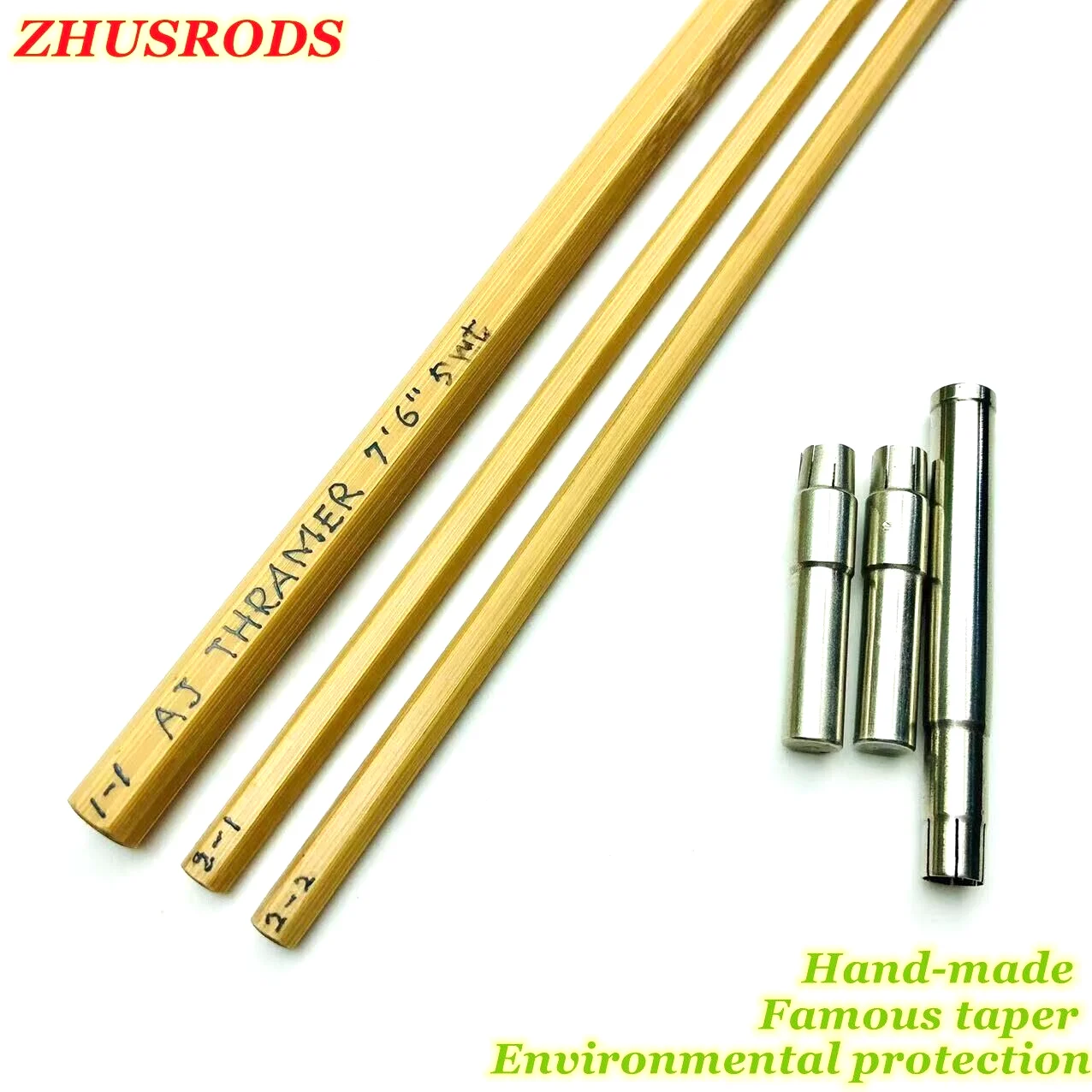 A J THRAME 76 5 wt ~ Famous Taper / ZHUSRODS Bamboo Fishing Rod Blanks / Cane Fly Rods / Hand-made Green Fishing Rods