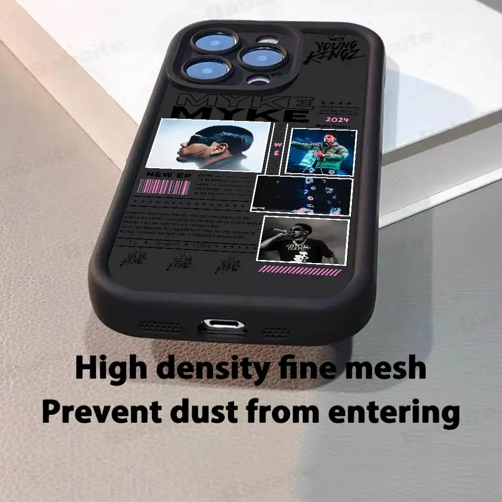 M-Myke TowerS Singer Rap Silicone Phone Case For iPhone 17 Air 17 16 15 14 13 12 11 Plus Pro Max Shockproof Soft Cover