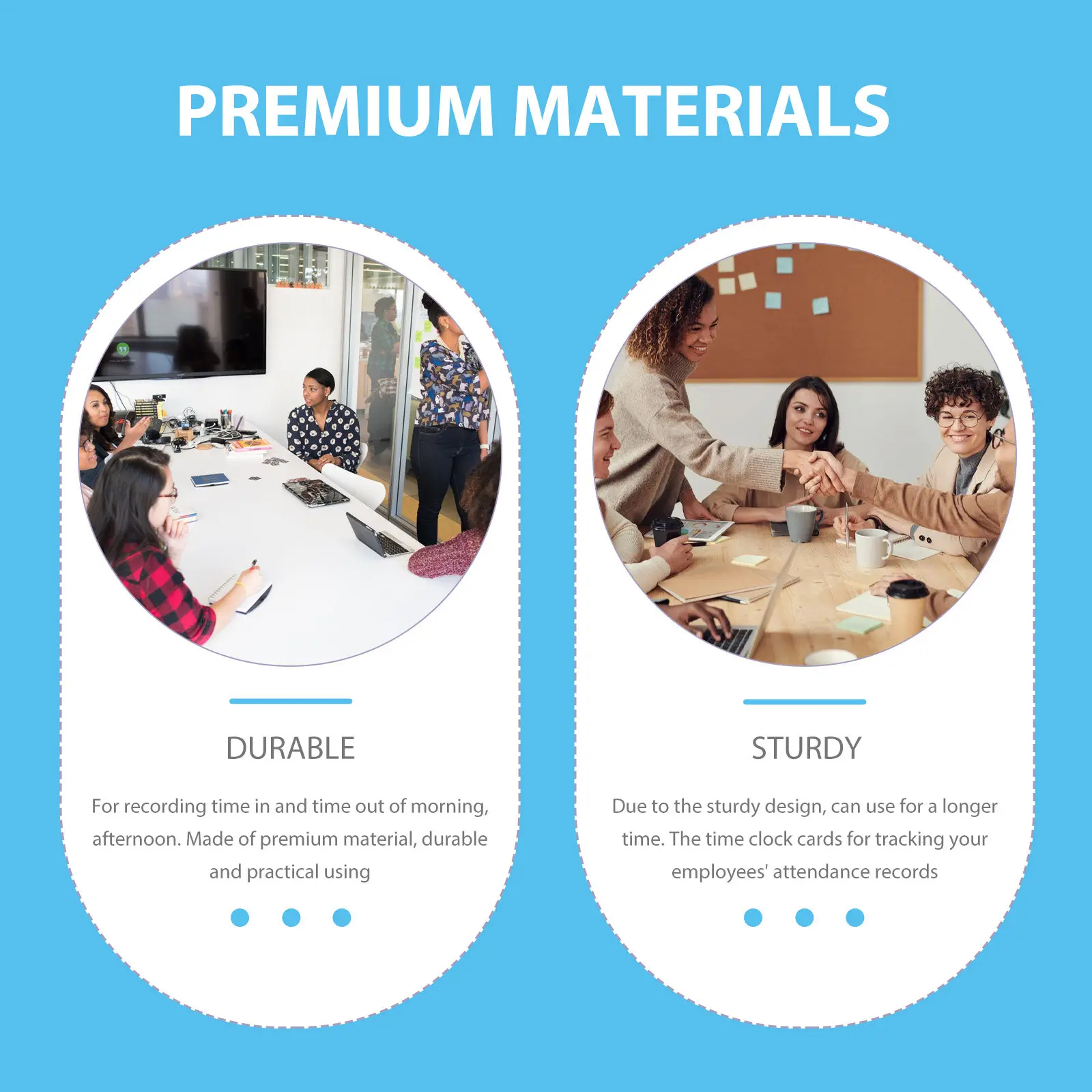 

1Set Time Cards Double-Sided Attendance Paper English Sheets for Office Staff Recording Time Cards Office Supplies