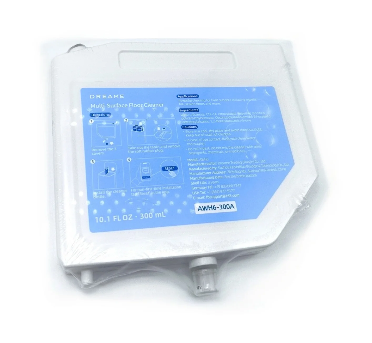 محلول تنظيف الأرضيات الأصلي Dreame L10s Ultra / S10 / S10 Pro / S10 Plus متعدد الأسطح (300 مل)