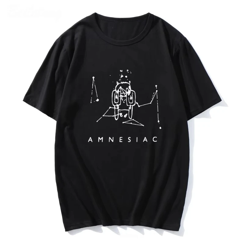 

Футболка Radiohead Amnesiac, милая футболка с рисунком крика, группа в стиле рок, забавные музыкальные топы, хлопковые забавные принты, свободные футболки с альбомами для женщин и мужчин