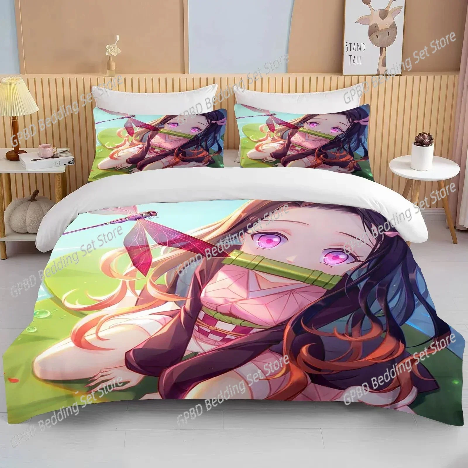 

Nezuko Kamado 3D NEW Duvet Cover Pillowcase Bedding Set Adult Boy Girl Bedroom Decoration Children Single Double Large