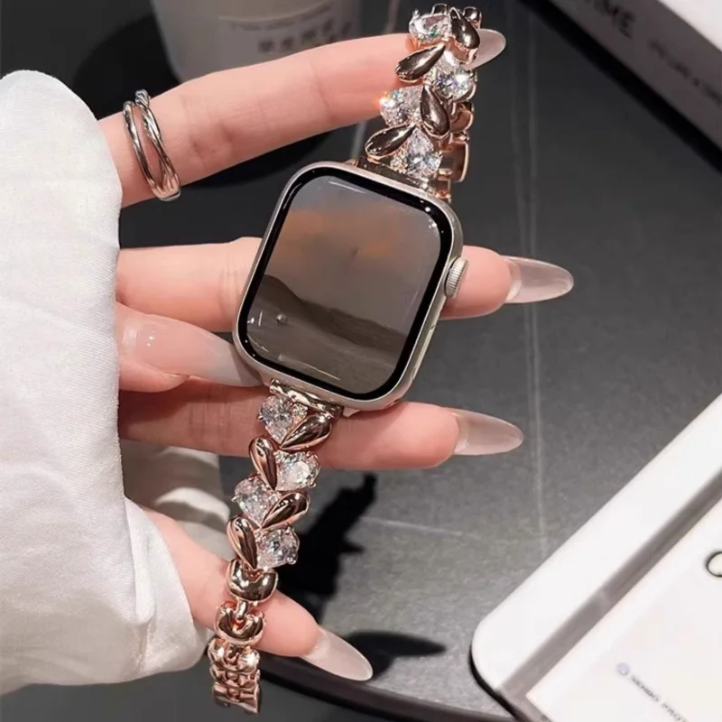Fashion Strap For Xiaomi band 9 Pro Metal Correa Bracelet Sport Watchband For Redmi watch 5/4 Replacement Women Wristband