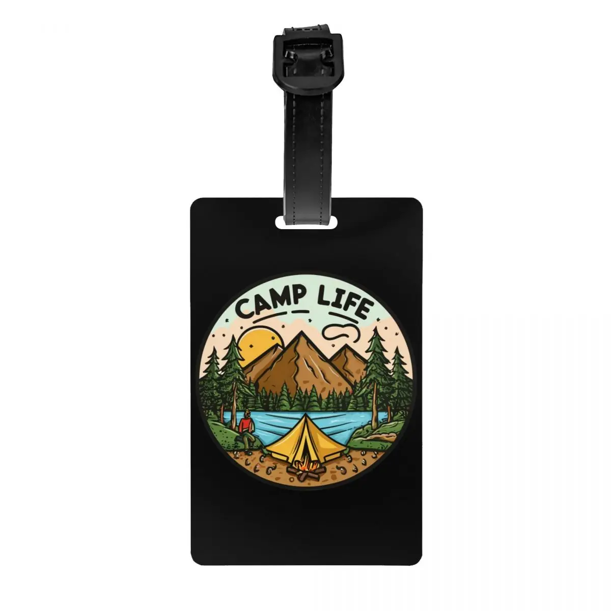 

Custom Camp Life Luggage Tag Privacy Protection Baggage Tags Travel Bag Labels Suitcase